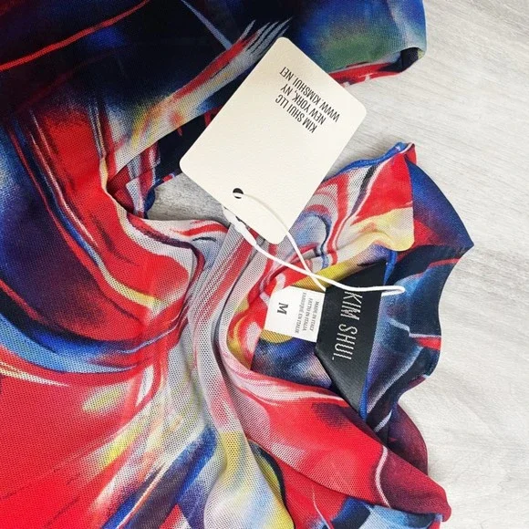 Kim Shui Multicolor Abstract Long Sleeve Top - Picture 5 of 5